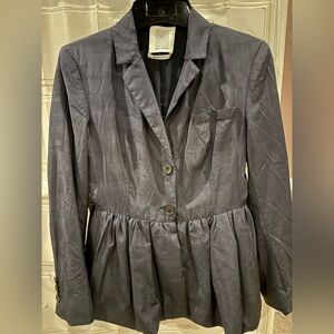 Rosie Assoulin navy silk blazer